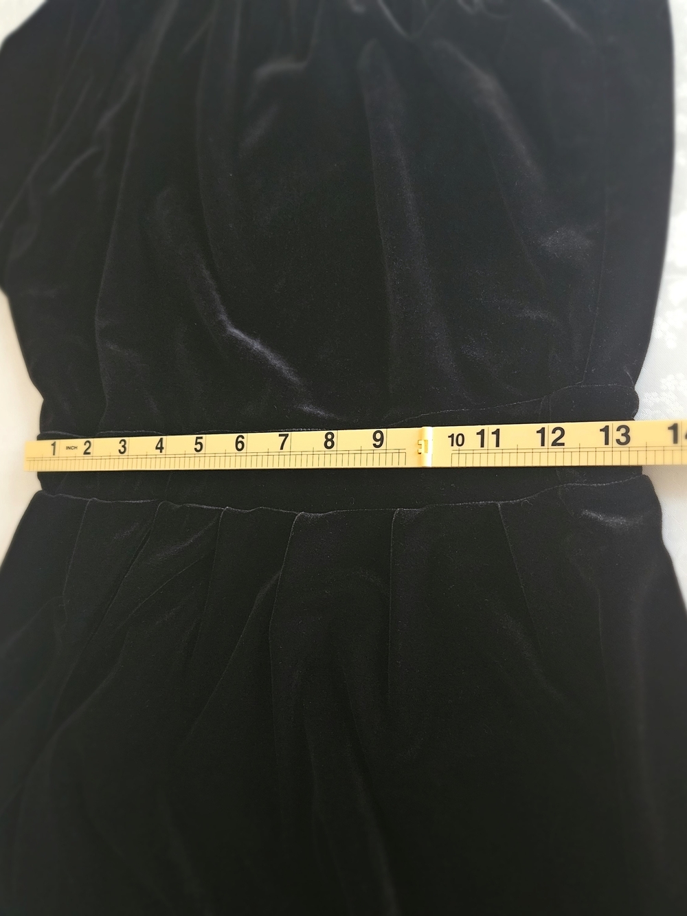 Désir Couture Black Velvet One-Shoulder Maxi Dress with Slit - Picture 11 of 16